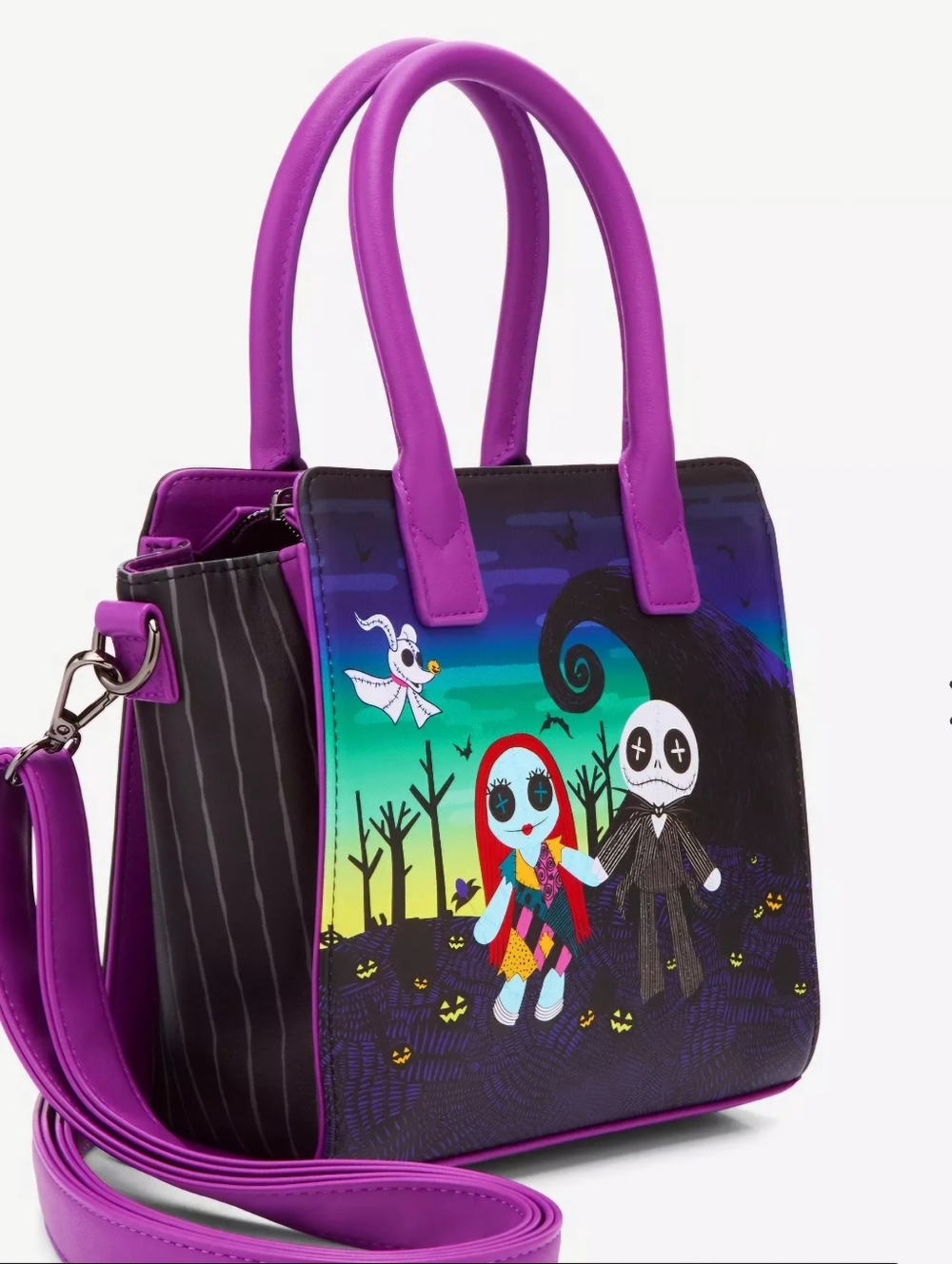 NWT! Disney's Loungefly TNBC Jack & Sally Mini-Satchel - Picture 2 of 10